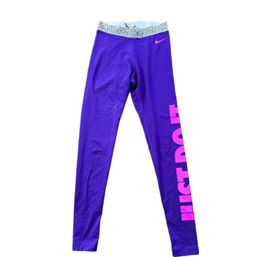 Nike Pro Dri-Fit Women's XS Purple Athletic Outdoor Leggings Stretch Comfort
